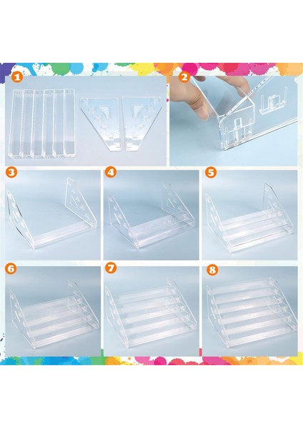 6 Katlı Akrilik Boya Saklama Kutusu Boya Fırçası Tutucu, El Sanatları Boya Saklama Düzenleyicisi Için Boya Şişesi Saklama Kutusu (Yurt Dışından) fırsatları