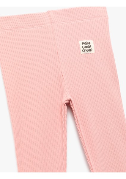 Pamuklu Kaşkorse Ribana Detaylı Bilek Boy Tayt modelleri