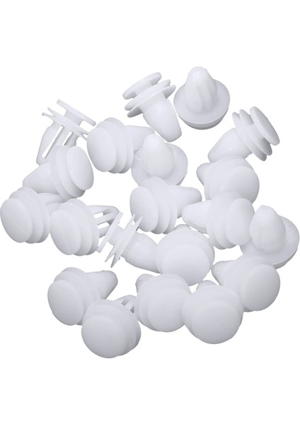 20 Adet Araba Beyaz Perçin Kapı Trim Klipler Raptiye (Yurt Dışından)