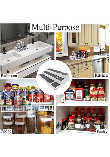 3 Katlı Genişletilebilir Raf Baharat Düzenleyici, Kaymayan Düzenleyici Raf Mutfak Dolabı Için Mutfak Baharat Düzenleyici (Yurt Dışından) fırsatları