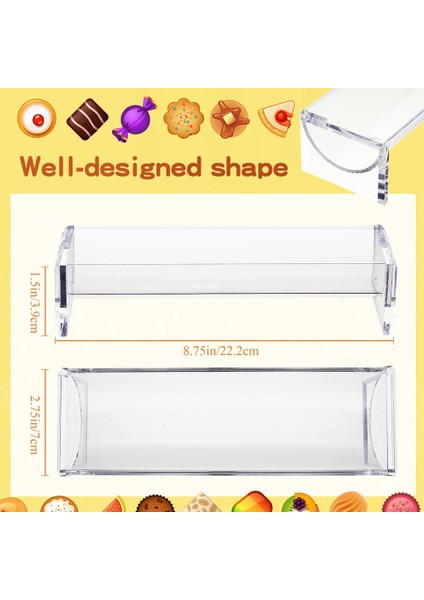 4 Parça Şeffaf Kraker Tepsisi Servis Için Dikdörtgen Kraker Tutucu Akrilik Servis Tepsisi Gıda Standları Parti Için (Yurt Dışından) modelleri