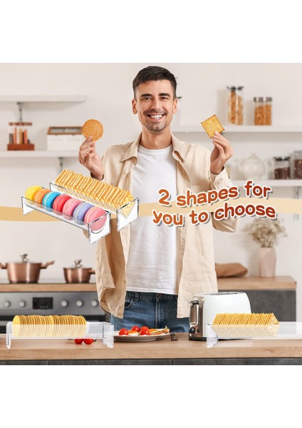 4 Parça Şeffaf Kraker Tepsisi Servis Için Dikdörtgen Kraker Tutucu Akrilik Servis Tepsisi Gıda Standları Parti Için (Yurt Dışından) fırsatları