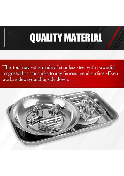 3 Parçalı Manyetik Tepsi Tutucu, Manyetik Parçalar Tepsi Seti, Kalınlaştırılmış Tepsi, Paslanmaz Çelik, Vida, Cıvata, Somun Için Alet Tepsileri (Yurt Dışından) fiyatları