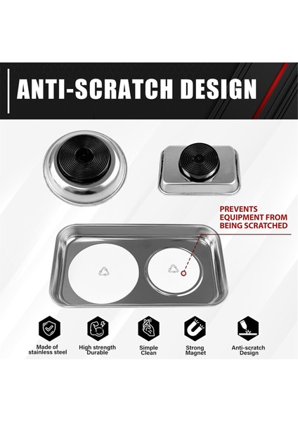 3 Parçalı Manyetik Tepsi Tutucu, Manyetik Parçalar Tepsi Seti, Kalınlaştırılmış Tepsi, Paslanmaz Çelik, Vida, Cıvata, Somun Için Alet Tepsileri (Yurt Dışından) fırsatları