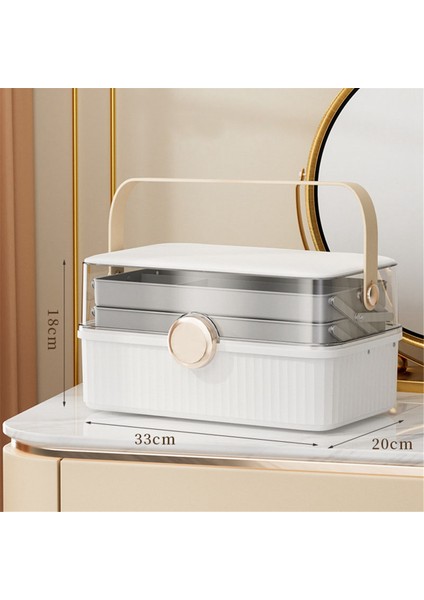 Kozmetik Saklama Kutusu Büyük Kapasiteli Plastik Masaüstü Saklama Kutusu Toz Geçirmez Ruj Kapaklı Ekstra Saklama Kutusu, Açık Yeşil (Yurt Dışından) fiyatları