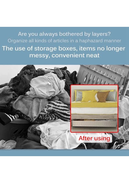 Katlanabilir Yatak Altında Çanta Büyük Yatak Altında Saklama Kutuları Kalın Nefes Alabilen Yatak Altı Giysi Saklama Torbaları Fermuarlı Organizatör (Yurt Dışından) fırsatları