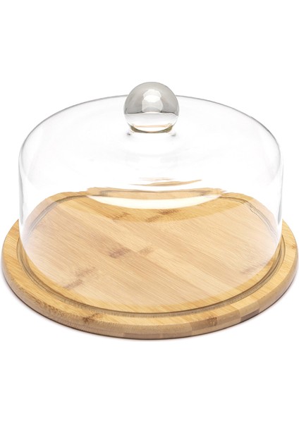 Sağ Açı Ahşap Kek Vitrin Rafı Kek Tutucu Kubbe Kapak Çay Partisi Kek Servis Tabağı Peynir Ekran Cam Kubbe (Yurt Dışından)