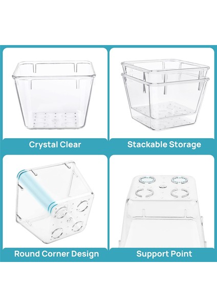 15 Adet Şeffaf Plastik Çekmece Düzenleyici Seti 4 Boyutlu Çok Yönlü Banyo ve Tuvalet Çekmece Düzenleyici Tepsiler Saklama Kutuları (Yurt Dışından) modelleri