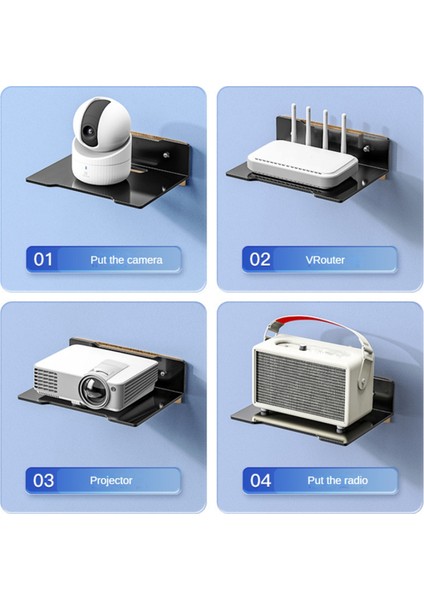 Duvar Raf Tutucu Yüzen Raf Standı Duvara Monte Depolama Rafı Tv Projektör Hoparlör Kamera Yönlendirici Için, Küçük (Yurt Dışından) fiyatları