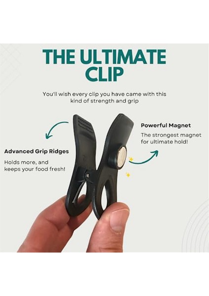 Manyetik Çip Klipsleri - Gıda Paketleri Için Sıkı Sızdırmazlık Torbası Klipsleri, Çip Çanta Klipsi ve Mutfak Depolama, 10 Adet (Yurt Dışından) modelleri