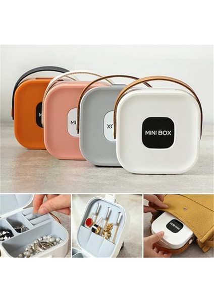 Kulplu Küpe Mücevher Kutusu, Mini Mücevher Seyahat Kutusu, Mücevher Tutucu Düzenleyici, Küçük Seyahat Mücevher Kutuları, Gri (Yurt Dışından) fiyatları