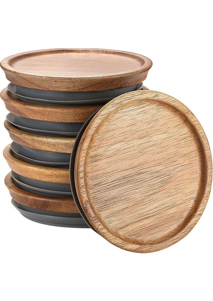6 Paket Tüm Mühürlü Ahşap Saklama Kapakları Seti, Top Için Ahşap Kapaklar, Kerr Kavanozları, Gıda Sınıfı Malzeme, Kavanozlar Için Hava Geçirmez 89MM (Yurt Dışından)