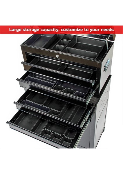 Alet Kutusu Düzenleyici ve Saklama Tepsisi, Alet Kutusu Çekmece Düzenleyici Kutuları, Alet Kutusu Düzenleyici Tepsi Bölücü Seti, Siyah 32'li Paket (Yurt Dışından) indirimleri