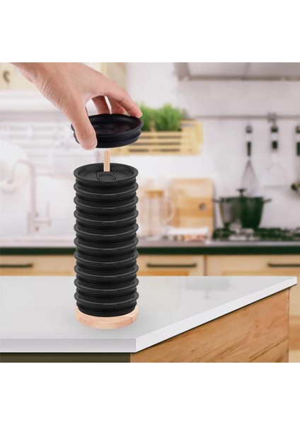 2 Adet Dak Kapağı Düzenleyicileri, Yerden Tasarruf Sağlayan Tasarım Çıkarılabilir Dak Kapağı Düzenleyicisi Ahşap Dak Kapağı Depolama Raf Standı (Yurt Dışından) indirimleri