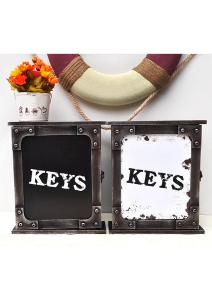 1 Adet Avrupa Tarzı Anahtar Kutusu Duvara Monte Baskılı Asılı Durumda Anahtarlık Anahtar Organizatör Ev Duvar Dekorasyonu Için Siyah (Yurt Dışından) modelleri