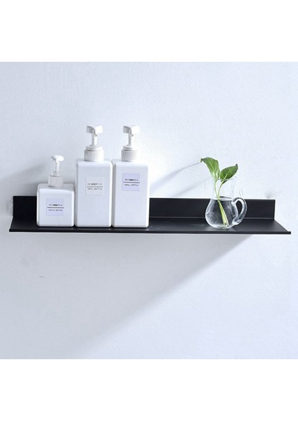 Yüzen Duvar Rafı Siyah Mutfak Banyo Depolama Rafı Ayna Metal Duş Köşe Rafları Organizatör Dolap Ev A (Yurt Dışından) modelleri