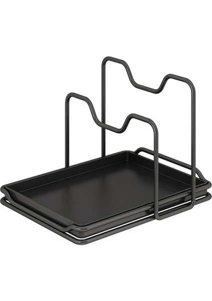 Kapak Rafı Tava Tencere Kapağı Rafı Tava Kapağı Düzenleyici Ocak Kaşık Tutucu Tava Düzenleyici Dolap Rafı Tencere Kapağı Standı Alet B (Yurt Dışından)