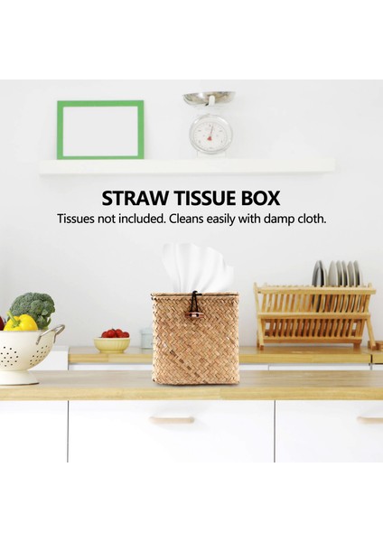 2 Paket Kare Denizotu Yüz Mendil Kutusu - Dekoratif Dokuma Kağıt Tutucu Peçete Dispenseri - Pipet Mendil Kutusu Kapağı (Yurt Dışından) modelleri