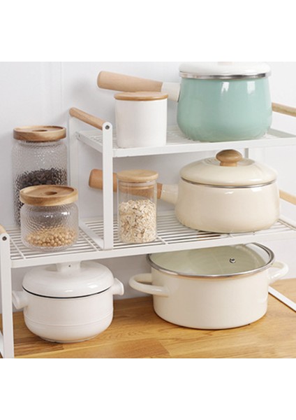 Japon Tarzı Mutfak Tezgahı Raf Dolapları Tencere ve Tabaklar Katmanlı Raf Masaüstü Depolama Rafı S (Yurt Dışından) modelleri