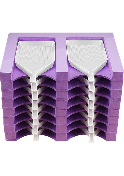 16 Yuvaları Elmas Boyama Tepsi Organizatör Elmas Boyama Aksesuarları Tepsi Elmas Boyama Alet Takımı Organizatör Mor (Yurt Dışından)