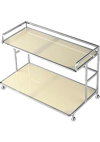 2 Katmanlı Banyo Makyaj Organizatör, Elektroliz Metal Makyaj Sayacı Organizatör, Vanity Organizatör/yatak Odası Için Depolama Rafı (Yurt Dışından)