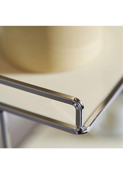 2 Katmanlı Banyo Makyaj Organizatör, Elektroliz Metal Makyaj Sayacı Organizatör, Vanity Organizatör/yatak Odası Için Depolama Rafı (Yurt Dışından) fiyatları