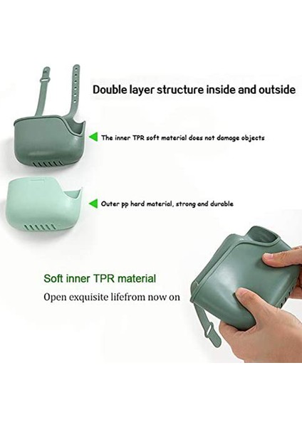 Mutfak Lavabosu Süngerlik Tutucu, Teleskopik Lavabo Depolama Rafı, Lavabo Askısı Için Silikon Süngerlik Tutucu (2 Adet), Mavi (Yurt Dışından) fiyatları