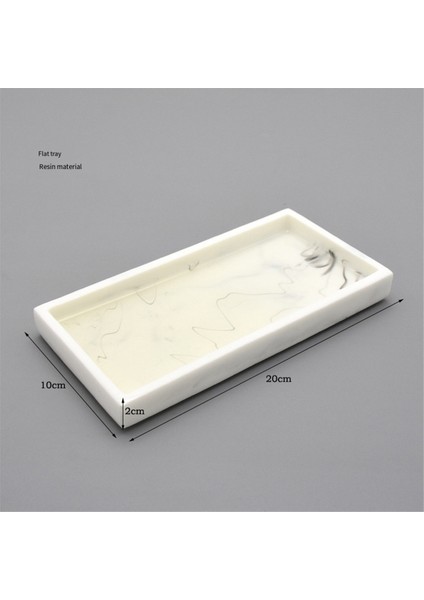 Mermer Desen Reçine Tepsi Kaymaz Dikdörtgen Tabak Tezgah Banyo Sabun Şampuan Saklama Tepsisi Ev Dekoru, Siyah (Yurt Dışından) fiyatları