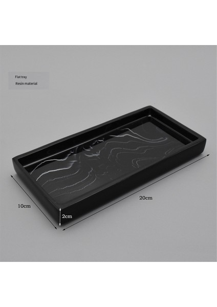 Mermer Desen Reçine Tepsi Kaymaz Dikdörtgen Tabak Tezgah Banyo Sabun Şampuan Saklama Tepsisi Ev Dekoru, Siyah (Yurt Dışından) modelleri
