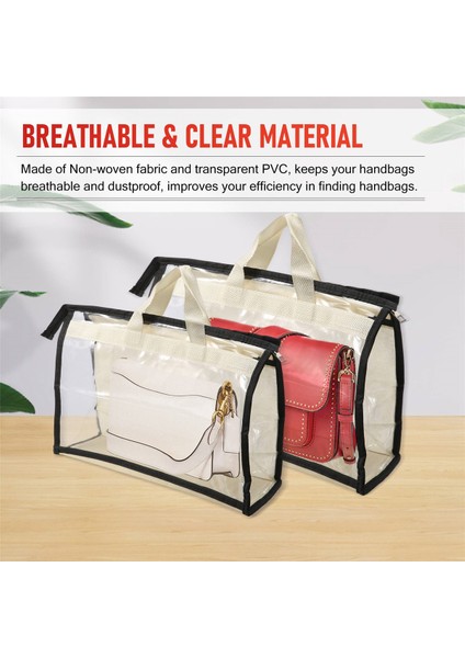 10 Adet Şeffaf Çanta Saklama Düzenleyici Toz Kapağı Çantaları, 5 Boyut Şeffaf Çanta Koruyucu Saklama Çantası Dolap Rafı Için (Yurt Dışından) fırsatları