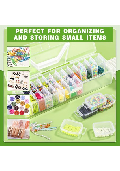 Kapaklı Küçük Boncuk Düzenleyiciler, Mücevher, Boncuk, Etiket Toplamak Için, Menteşeli Kapaklı Şeffaf El Sanatları Malzeme Kutusu A (Yurt Dışından) fiyatları