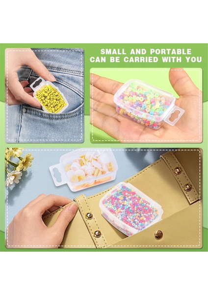 Kapaklı Küçük Boncuk Düzenleyiciler, Mücevher, Boncuk, Etiket Toplamak Için, Menteşeli Kapaklı Şeffaf El Sanatları Malzeme Kutusu A (Yurt Dışından) modelleri