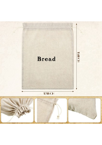 Keten Ekmek Torbaları (3 Paket) Çuval Bezi Tekrar Kullanılabilir Bağcıklı Ekmek Torbaları Ağartılmamış Somunlar Pasta Torbaları El Yapımı Gıda Saklama (Yurt Dışından) fiyatları