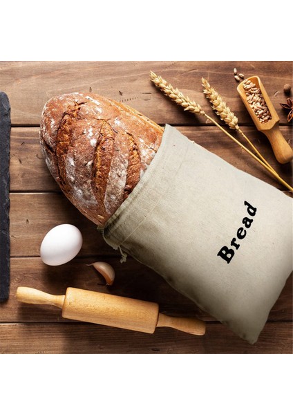 Keten Ekmek Torbaları (3 Paket) Çuval Bezi Tekrar Kullanılabilir Bağcıklı Ekmek Torbaları Ağartılmamış Somunlar Pasta Torbaları El Yapımı Gıda Saklama (Yurt Dışından) fırsatları