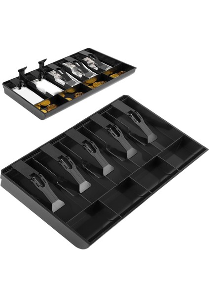 Nakit Tepsisi Nakit Kayıt Çekmecesi Ek Tepsisi, 5 Banknot ve 4 Madeni Para Bölmesi, Dayanıklı Abs Para Saklama Kutusu (Yurt Dışından) fiyatları