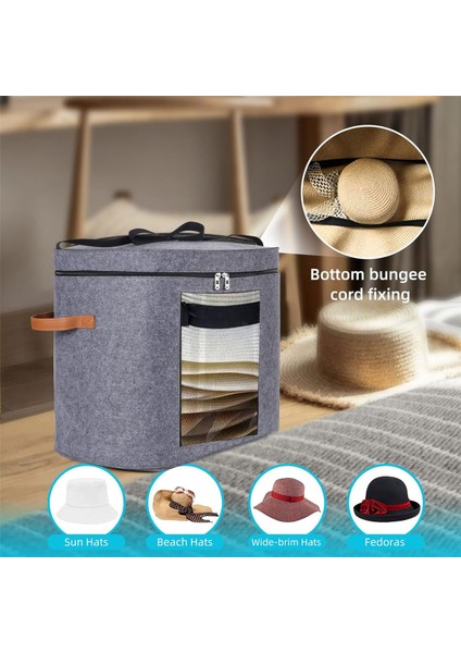 Kadınlar Için Büyük Şapka Kutuları Depolama Omuz Askılı ve 2 Saplı Katlanabilir Şapka Saklama Kutuları - Seyahat Için Şapka Kutuları (Yurt Dışından) indirimleri