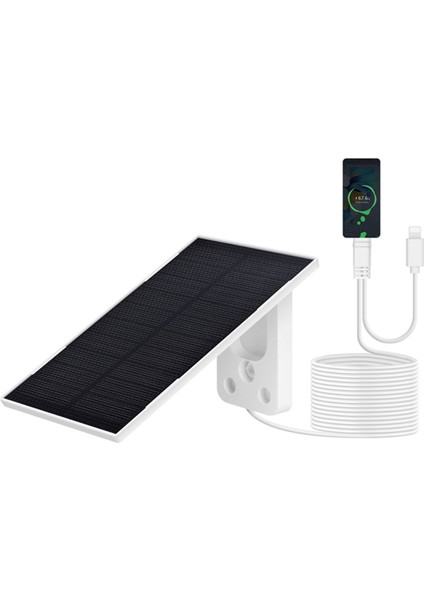 Cep Telefonu Için Güneş Paneli Şarj Cihazı 2W Taşınabilir Mini Güneş Panelleri 2'si 1 Arada Şarj Kablosu IP65 Kamp Sırt Çantasıyla Seyahat Için (Yurt Dışından)