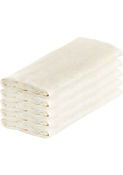Yemek Pişirme Için Müslin Bezler, 5'li Paket (50X50CM), Ağartılmamış, Pamuklu Yeniden Kullanılabilir ve Yıkanabilir Süzme Peynir Bezleri (Yurt Dışından)