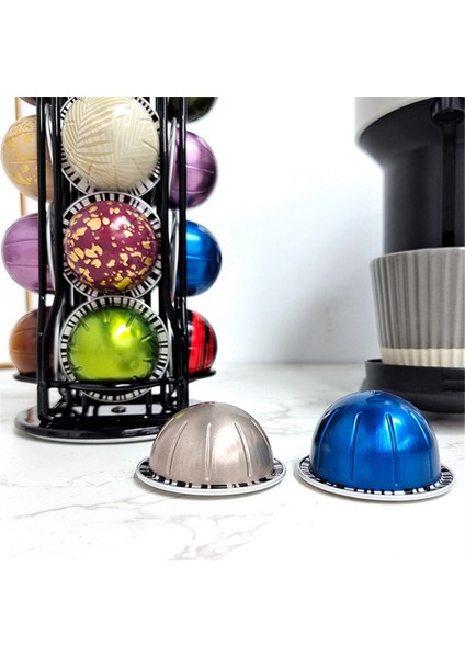 20'li Paket Kahve Düzenleyici Sergileme Rafı Demir Sanat Vertuo Pod'ları Kahve Pod Tutucu Nespresso Vertuoline Stand Rafı, Siyah (Yurt Dışından) indirimleri