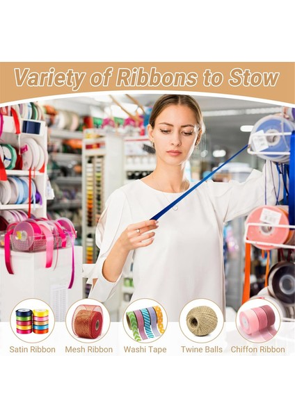 Kurdele Depolama Rafı - El Sanatları Örgü Kurdele ve Washi Bant Sanat ve El Sanatları Malzemeleri Için Ahşap Kurdele Makarası Tutucu (Yurt Dışından) modelleri