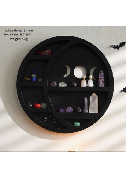 Kristaller Için Hilal-Ay Rafı Duvar Için Kristal Raf Ekranı, Ay Duvar Dekoru Ay Fazı Duvar Dekoru Yatak Odası Için (Yurt Dışından) fiyatları