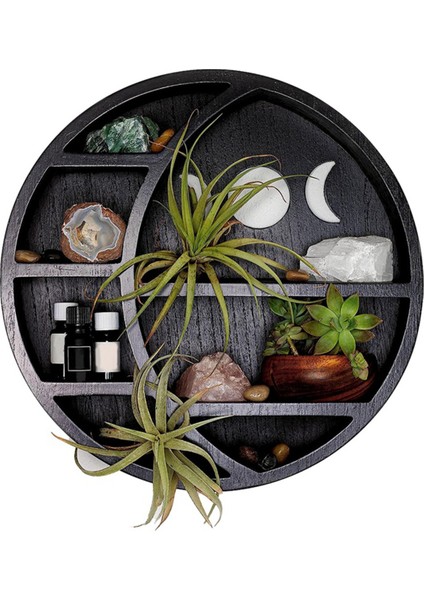 Kristaller Için Hilal-Ay Rafı Duvar Için Kristal Raf Ekranı, Ay Duvar Dekoru Ay Fazı Duvar Dekoru Yatak Odası Için (Yurt Dışından) indirimleri