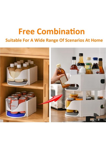 Kombine Lazy Pikap Düzenleyici, Kendin Yap 360° Döndürülebilir Buzdolabı Düzenleme ve Depolama, Mutfak Için Dönen Raflar (Yurt Dışından) fiyatları