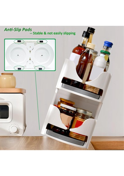 Kombine Lazy Pikap Düzenleyici, Kendin Yap 360° Döndürülebilir Buzdolabı Düzenleme ve Depolama, Mutfak Için Dönen Raflar (Yurt Dışından) indirimleri