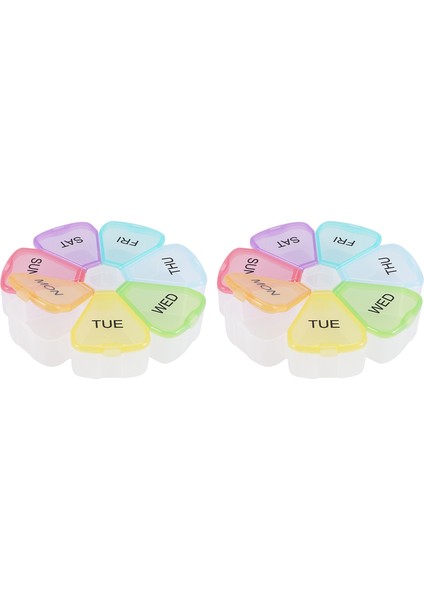 2 Adet Haftalık Hap Düzenleyici, Büyük Ayrı Bölmeli Taşınabilir 7 Günlük Hap Kutusu Kılıfı (Yurt Dışından) fiyatları