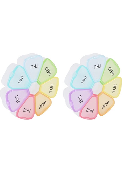 2 Adet Haftalık Hap Düzenleyici, Büyük Ayrı Bölmeli Taşınabilir 7 Günlük Hap Kutusu Kılıfı (Yurt Dışından) modelleri