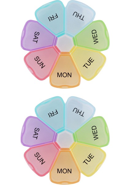 2 Adet Haftalık Hap Düzenleyici, Büyük Ayrı Bölmeli Taşınabilir 7 Günlük Hap Kutusu Kılıfı (Yurt Dışından) fırsatları