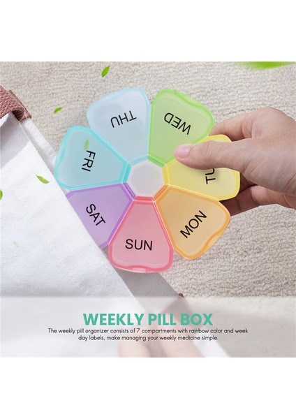 2 Adet Haftalık Hap Düzenleyici, Büyük Ayrı Bölmeli Taşınabilir 7 Günlük Hap Kutusu Kılıfı (Yurt Dışından) indirimleri
