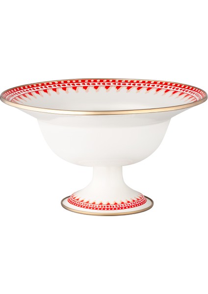 Lison Ayaklı Meyve Kasesi - Kırmızı - 30 cm