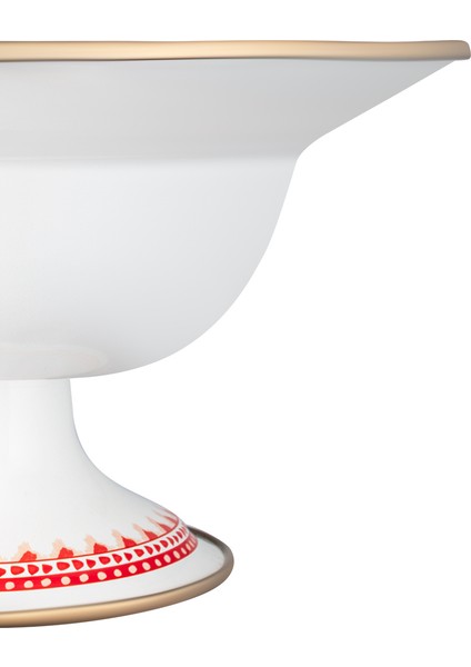 Lison Ayaklı Meyve Kasesi - Kırmızı - 30 cm